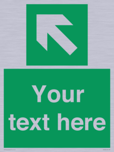 Custom Arrow Top Left Sign